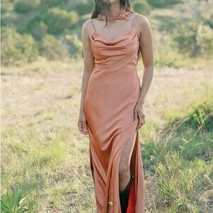 Revelry Nadia Satin Dress